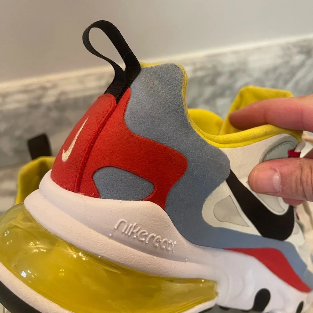 Nike Women's Air Max 270 React Bauhaus Phantom Black Blue Shoe AT6174-002 Size 9 - Picture 11 of 13